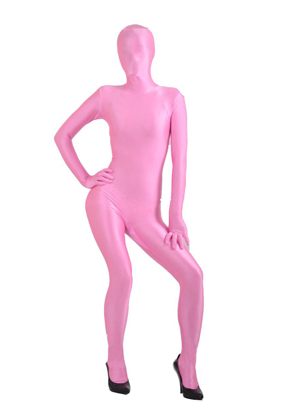 Unicolor Pink Spandex Zentai Suit Unisex